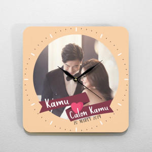 Template Jam Dinding Tema Pernikahan 4