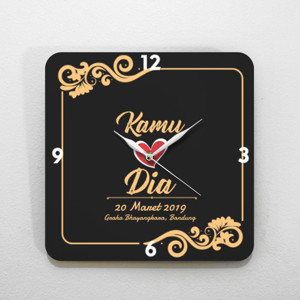 Template Jam Dinding Pernikahan Elegan