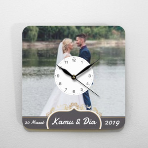 Template Jam Dinding Tema Pernikahan 5