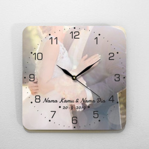 Template Jam Dinding Tema Pernikahan