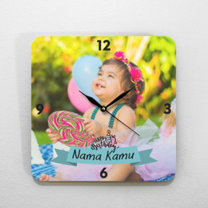 Template Jam Dinding Tema Ulang Tahun 2